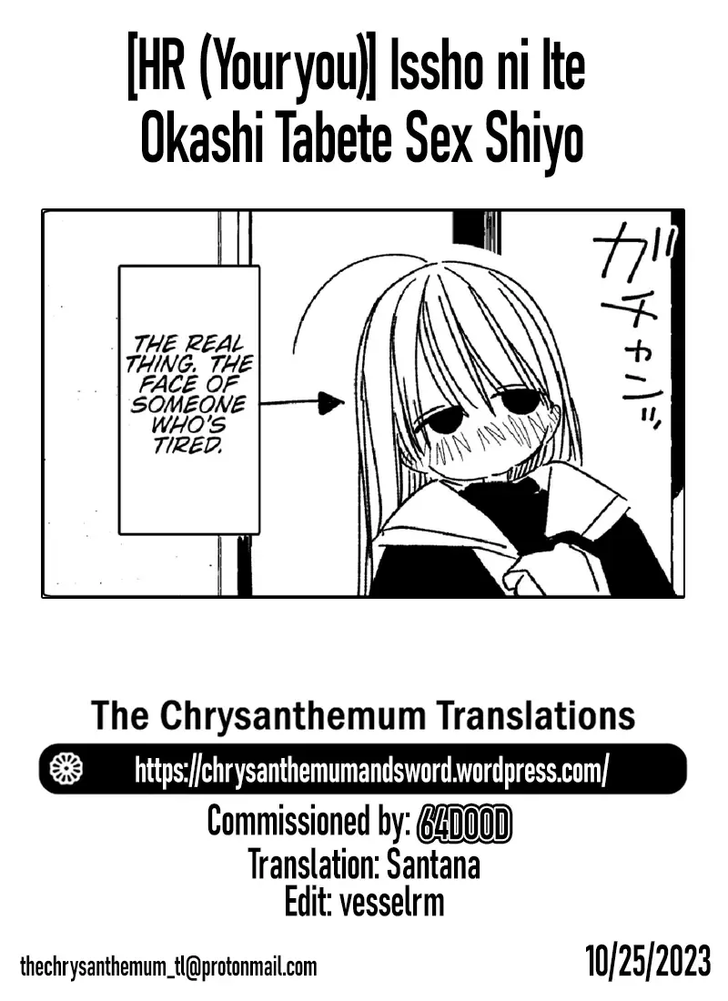 [Honryo Hanaru] Issho ni Ite Okashi Tabete Sex Shiyo | Let's Share Sweets and Have Sex Fhentai - Page 25