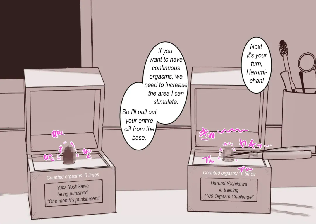 Cli Box ni Batta Onee-chan-tachi no Cli o Ijiri Taosu | Play with my clitoris box sisters. Fhentai - Page 8