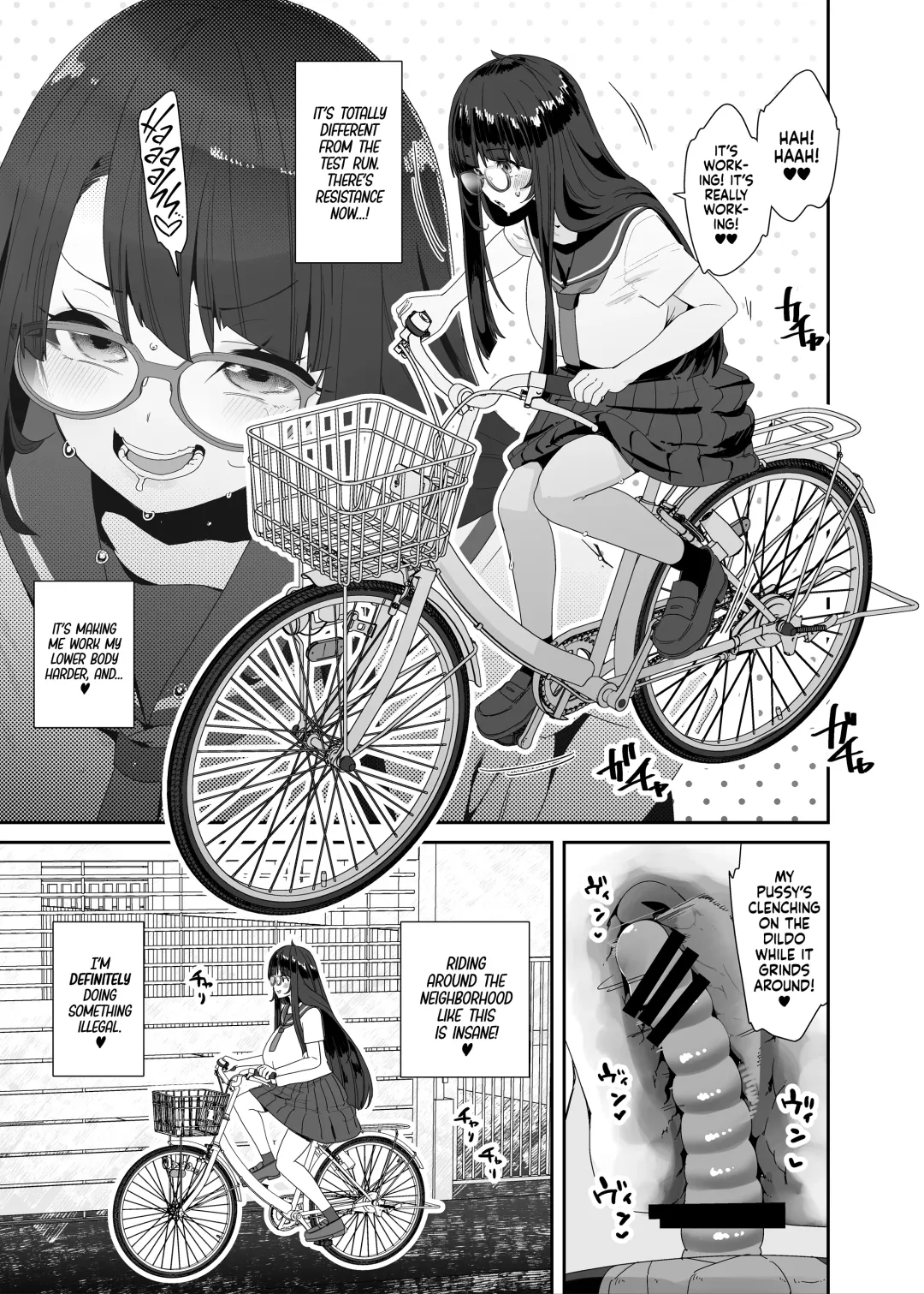 [Maeshima Ryou] Dosukebe Kyonyuu Joshi ga Acme Jitensha de Osanpo Onanie suru Hanashi | The Slutty, Stacked Middle Schooler Who Gets Off on her Bike Fhentai.net - Page 10