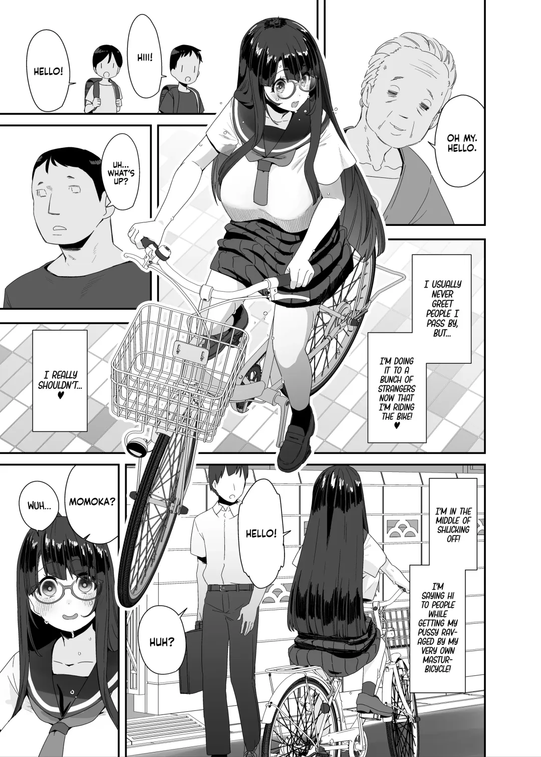 [Maeshima Ryou] Dosukebe Kyonyuu Joshi ga Acme Jitensha de Osanpo Onanie suru Hanashi | The Slutty, Stacked Middle Schooler Who Gets Off on her Bike Fhentai.net - Page 12