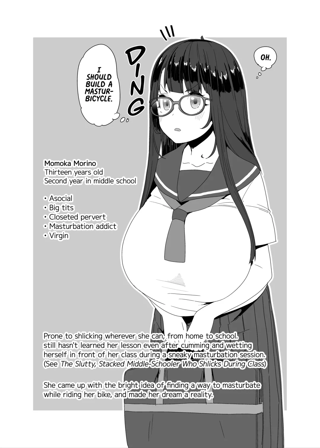 [Maeshima Ryou] Dosukebe Kyonyuu Joshi ga Acme Jitensha de Osanpo Onanie suru Hanashi | The Slutty, Stacked Middle Schooler Who Gets Off on her Bike Fhentai.net - Page 3