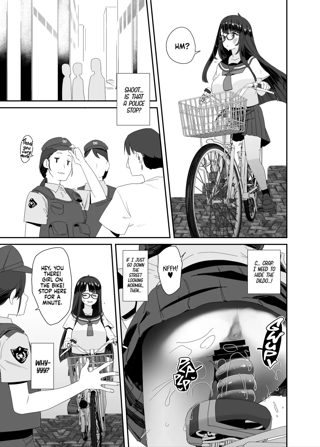 [Maeshima Ryou] Dosukebe Kyonyuu Joshi ga Acme Jitensha de Osanpo Onanie suru Hanashi | The Slutty, Stacked Middle Schooler Who Gets Off on her Bike Fhentai.net - Page 46