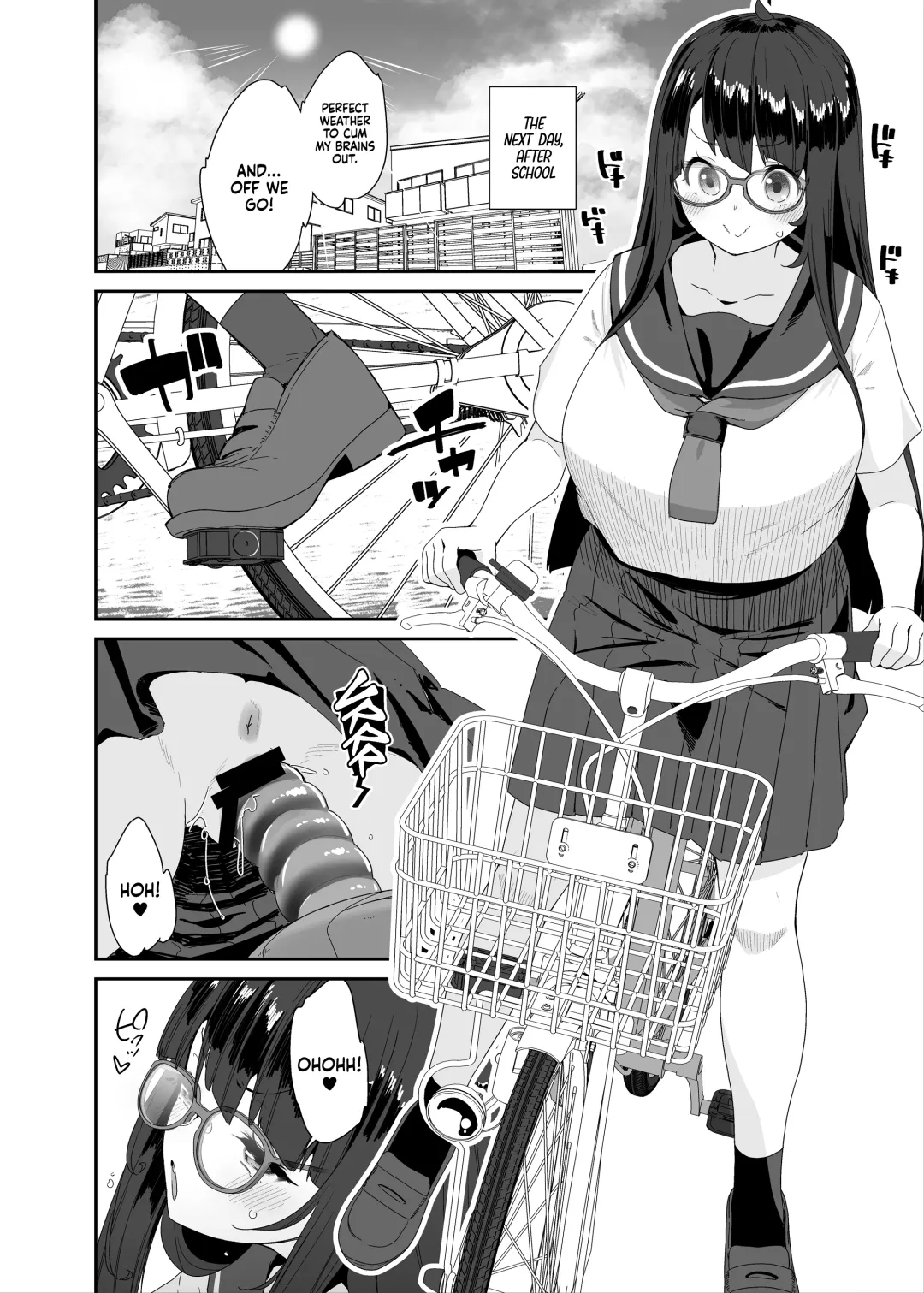 [Maeshima Ryou] Dosukebe Kyonyuu Joshi ga Acme Jitensha de Osanpo Onanie suru Hanashi | The Slutty, Stacked Middle Schooler Who Gets Off on her Bike Fhentai.net - Page 9