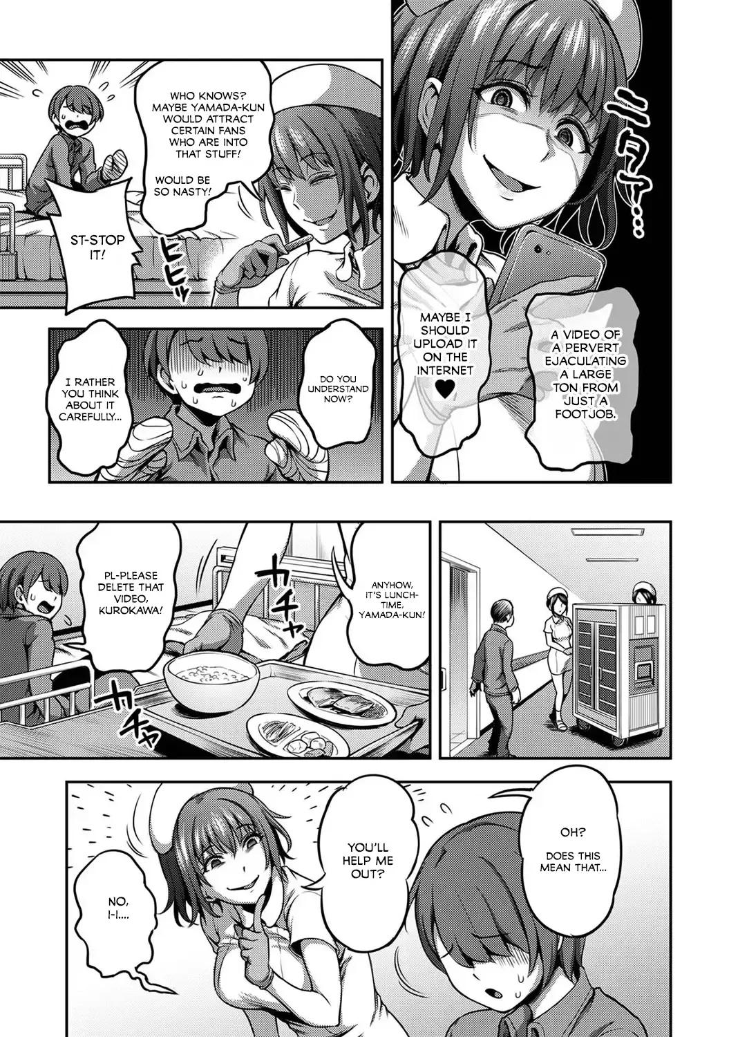 [Kameyama Shiruko] Sakusei Byoutou ~Seikaku Saiaku no Nurse shika Inai Byouin de Shasei Kanri Seikatsu~ Ch. 2 Zenpen | Life in a Hospital With Only the Worst Nurses! Ch. 2 Fhentai - Page 10