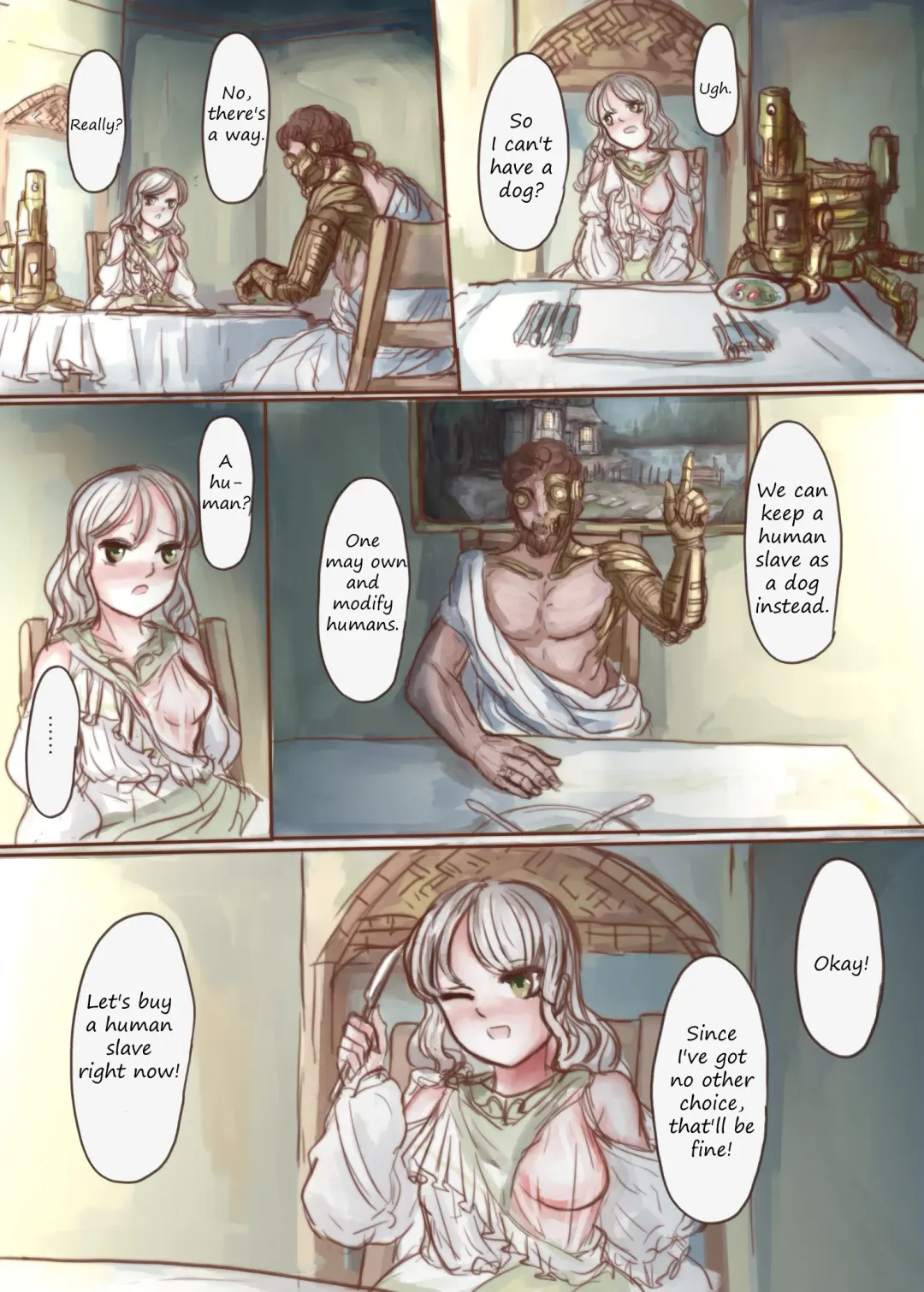 [Skylos] Kanemochi no Ojou-sama ga Dorei o Katte Wanko ni Kaizou suru Hon | How a rich young lady bought a slave girl and modified her to be her doggy Fhentai - Page 7