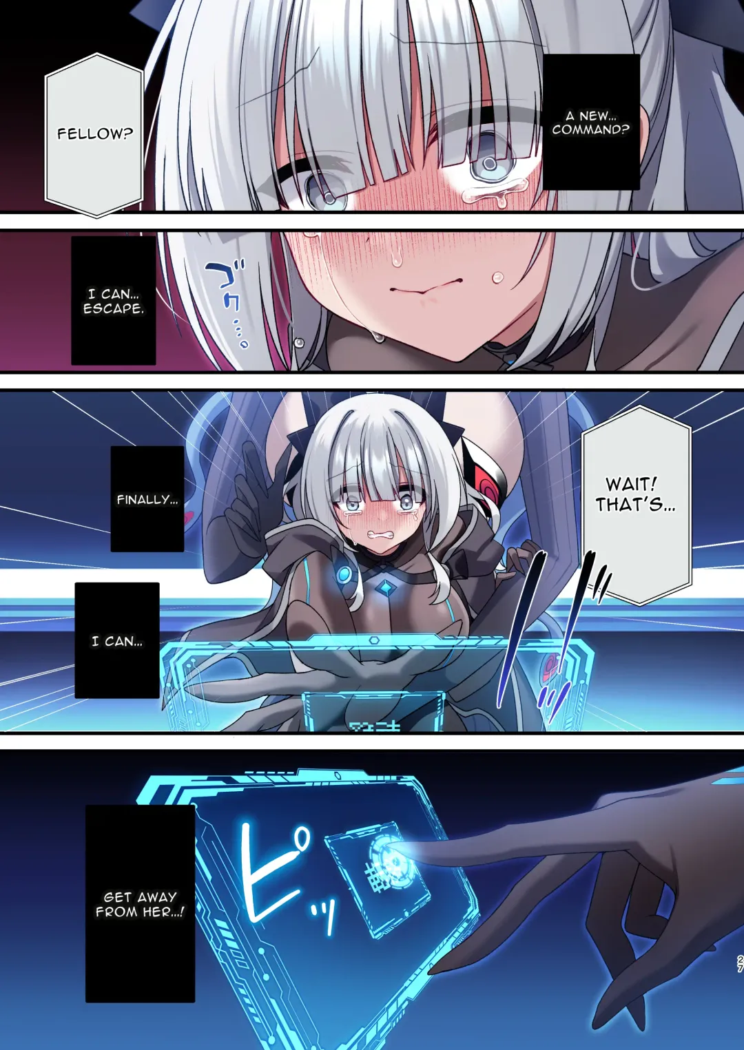 [Hoshina Meito] Dennou Shoujo wa Kasou Sekai ni Shizumi Yuku | Computer Girl in Cyberland Fhentai - Page 27