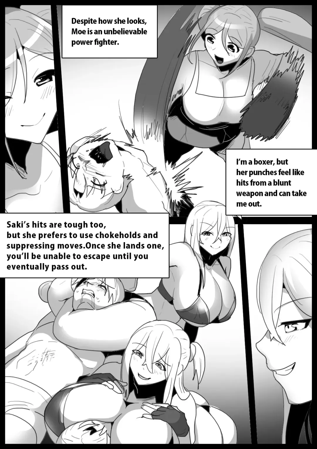 [Toppogi] Boxer no Ore ga, Kyonyuu Joshi Pro Wrestler Futari ni Namahaishin de Juurin Sare, Koukai Shokei Sareru Hanashi. | Publically punished and trampled by two large-breasted wrestlers. Fhentai - Page 4