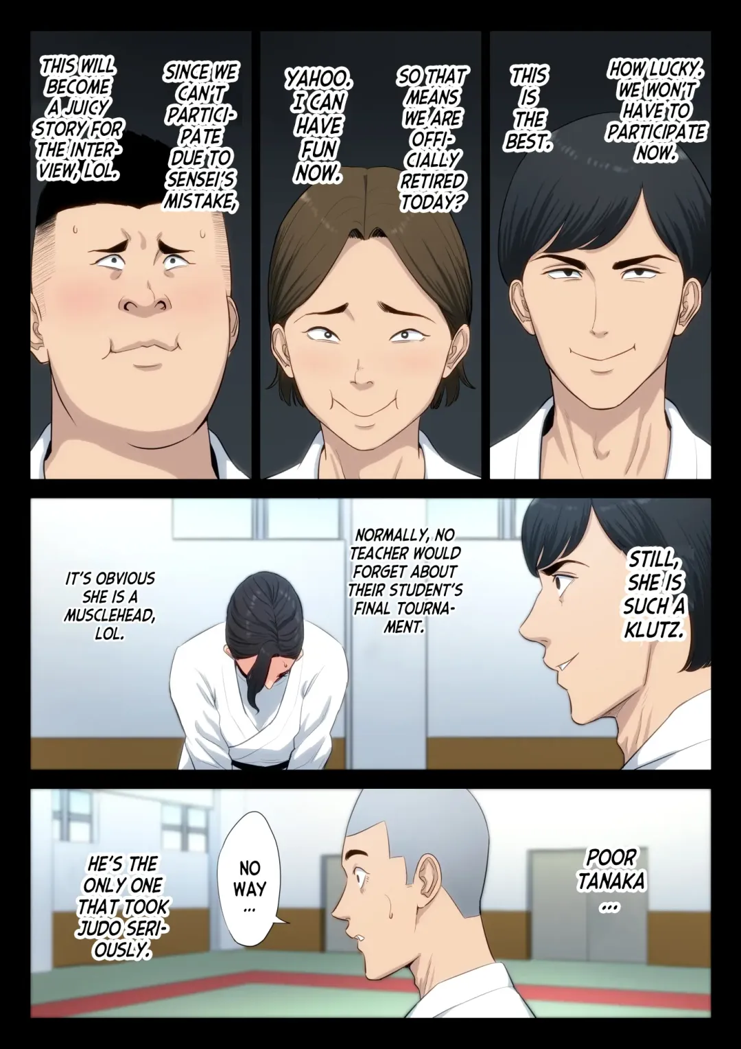 Juudoubu Komon no Onna Kyoushi ga Tsumihoroboshi no Tame ni Buin-tachi ni Mawasareru Hanashi. Fhentai - Page 12