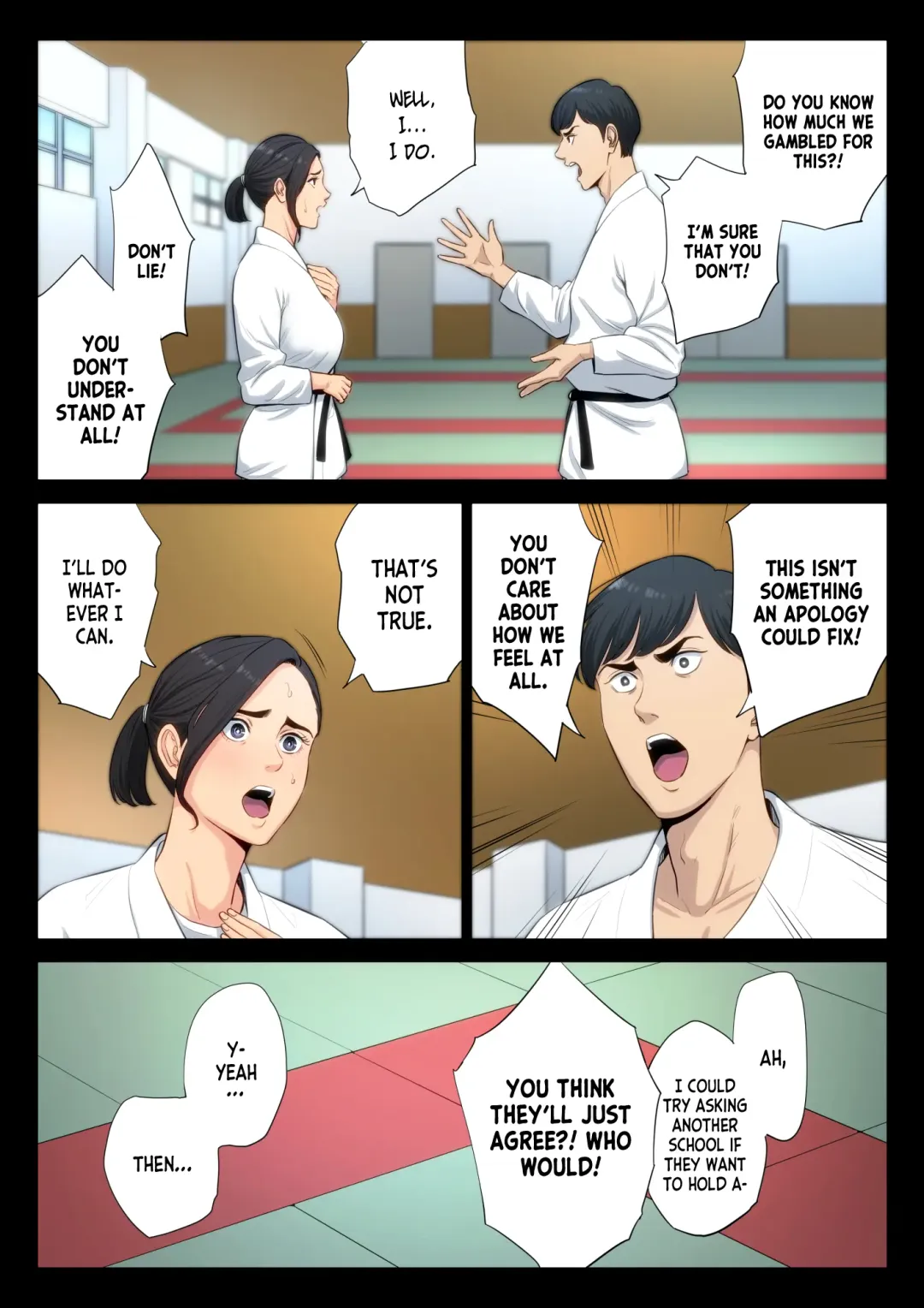 Juudoubu Komon no Onna Kyoushi ga Tsumihoroboshi no Tame ni Buin-tachi ni Mawasareru Hanashi. Fhentai - Page 15