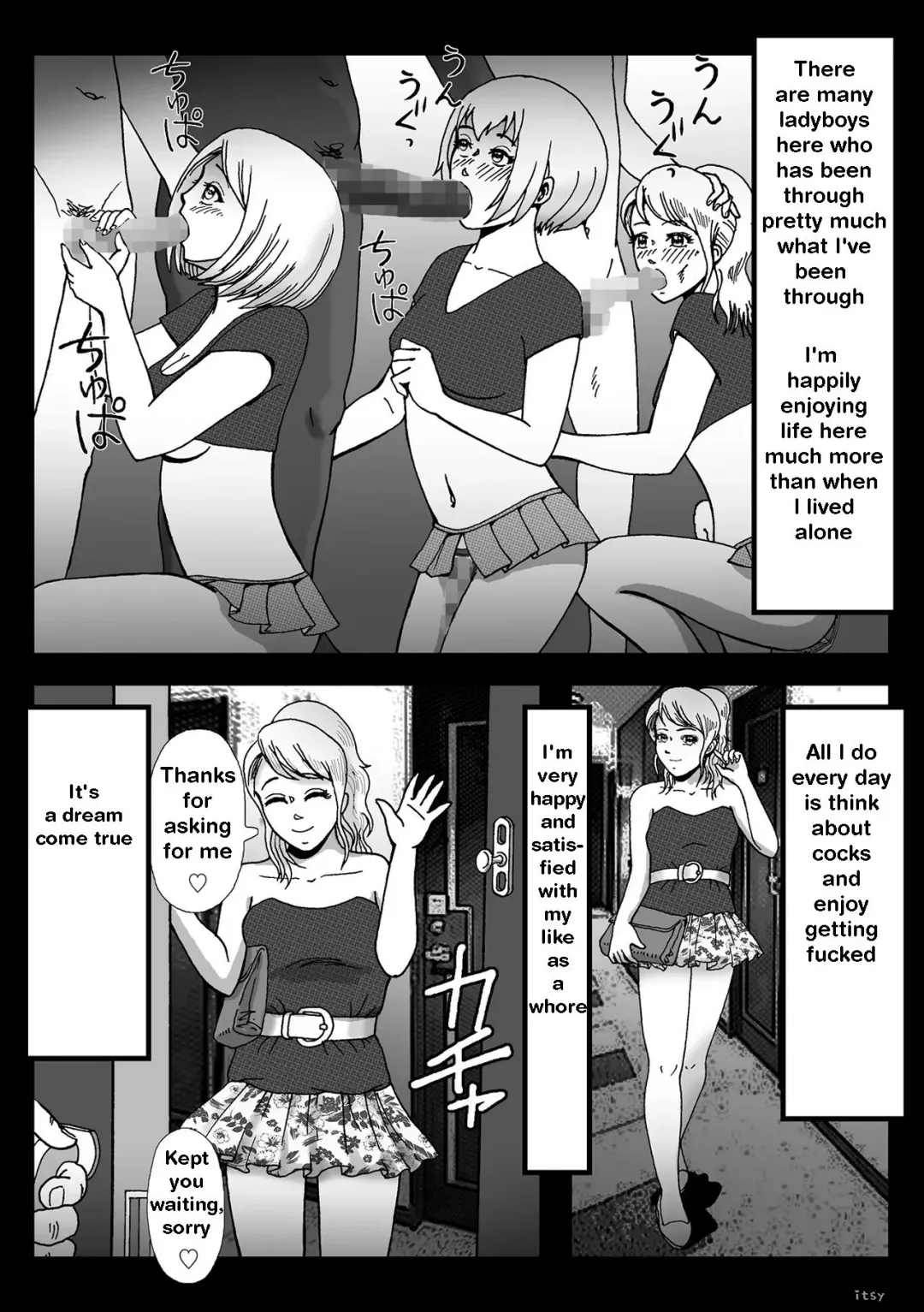 Josou Shite Hattenba ni Ittara Newhalf Shoufu ni Sarechaimashita | How I was turned into a transsexual prostitute Fhentai - Page 61