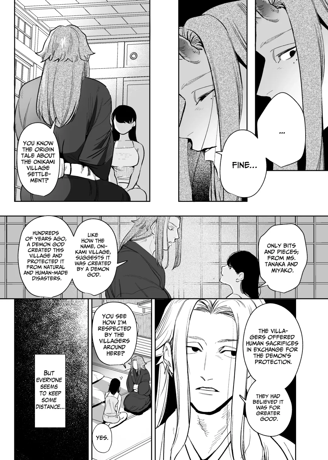 [Horita Ahan] Onigami Mura ~Kami no Matsuei x Nie no Shoujo~ | The Demon Gods' Village ~Descendants of Gods x Sacrificial Girl~ Fhentai - Page 50