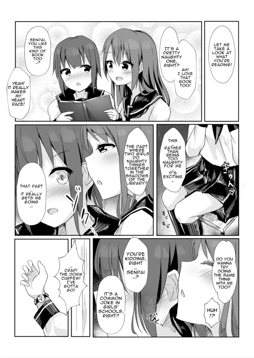 [Maguro Shining] Senpai ni Yuri Ecchi Oshie Komare mashita... | Lesbian Sex Ed From My Senpai... Fhentai - Page 7