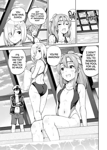 [Sarfata] Kyouei Mizugi na Zuihou-chan to Hamakaze-san to. | Zuihou and Hamakaze in Racing Swimsuits (decensored) Fhentai - Page 2