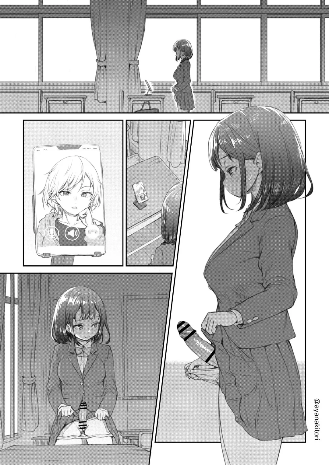 [Ayanakitori] Kyoushitsu de Remote Hitori H Saserareru Futanari-chan Fhentai - Page 5