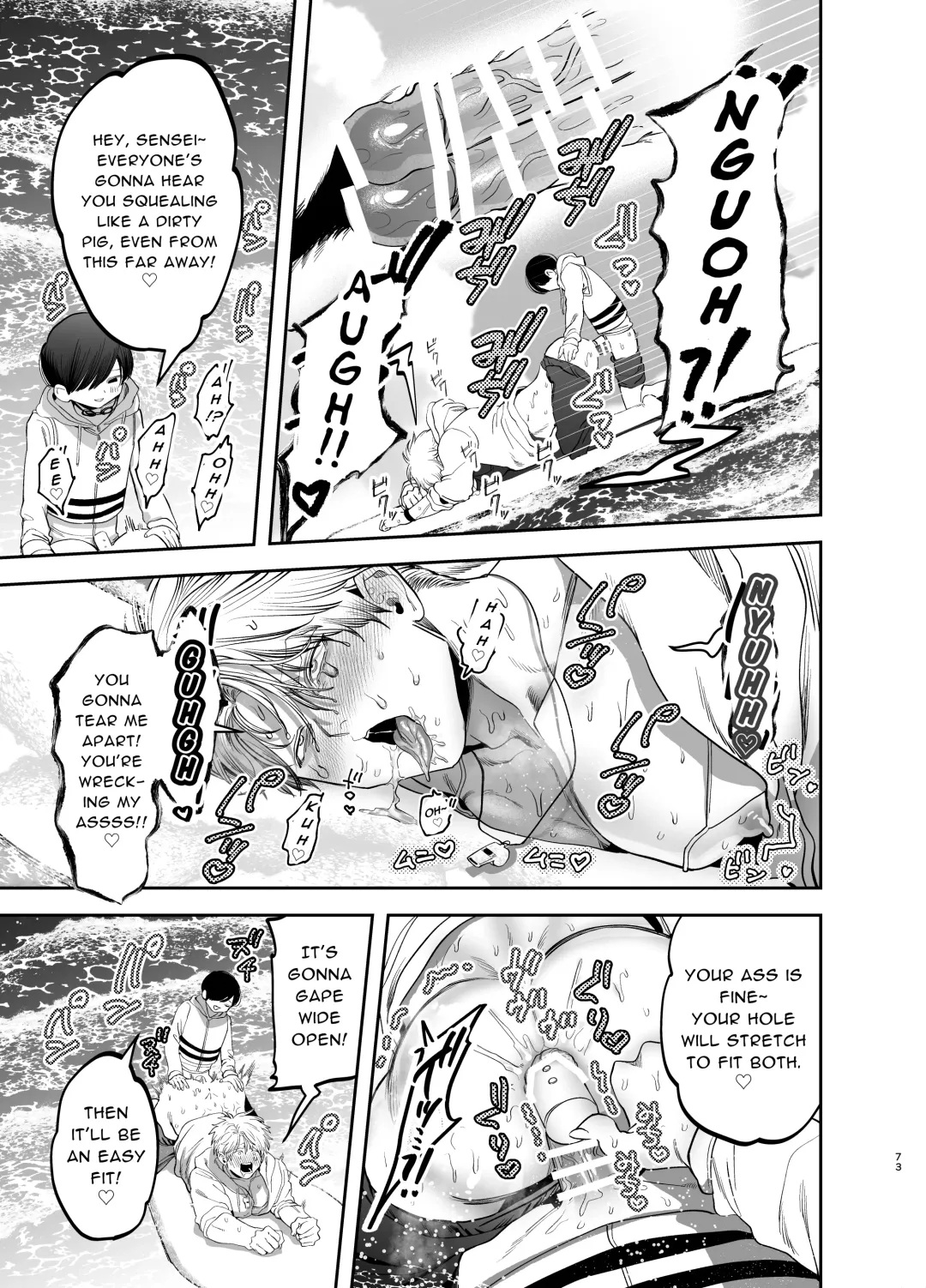 [Kanipan Mushamusha] Kyokon Sugiru Oshiego ni Choukyou Sarete Ketsuman Dorei ni Narimashita ~Dokidoki Rinkai Gakkou Hen~ | Sexually Trained By My Excessively Big Dicked Student ~Thrilling Seaside School Trip~ Fhentai - Page 72