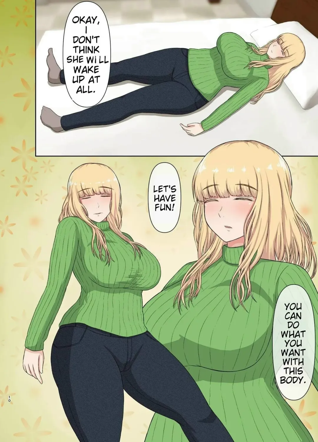 [Saitou Renji] Kinpatsu Oba-san no Suiminkan | Blonde Aunt's Sleep Rape Fhentai - Page 9