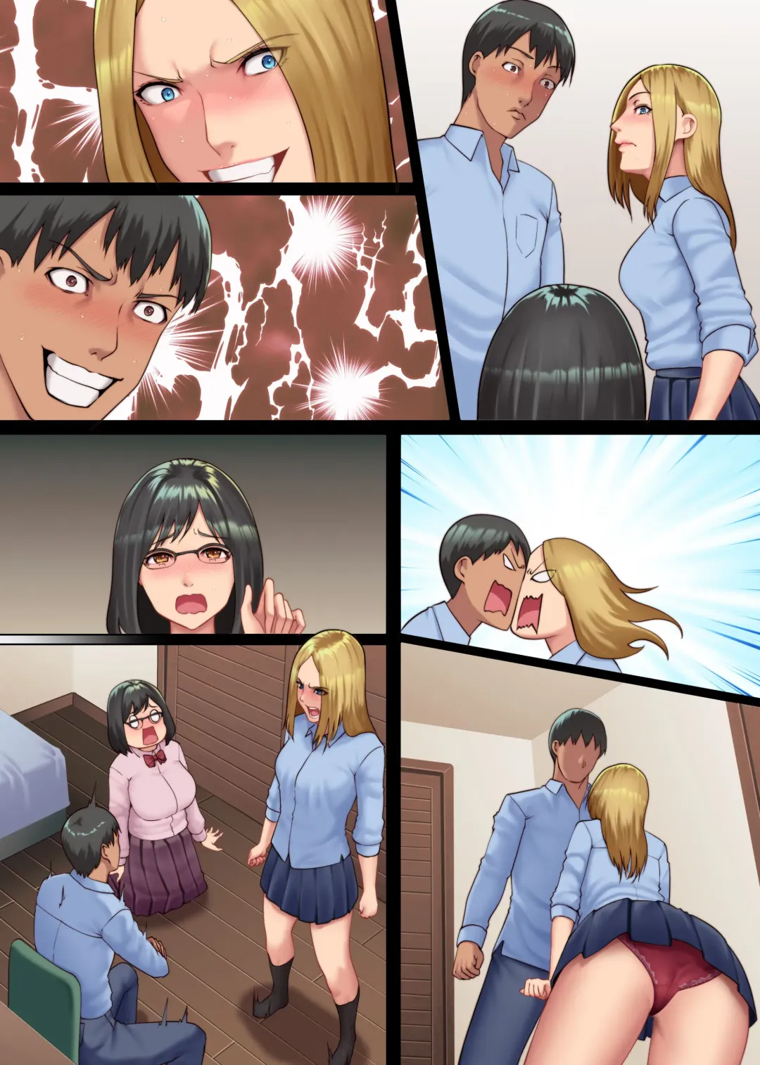 [Big.g] Osananajimi no Gal to Meganekko to Nakadashi Sex ni Oboreta Hi Soen ni Natteta Osananajimi-tachi no Seichou Shita Karada o Mae ni... Fhentai - Page 30