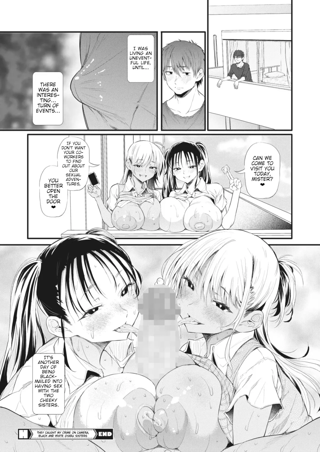 [Nusmusbim] Totte Torarete Shirokuro Gal Shimai | They Caught My Crime On Camera Black And White Gyaru Sisters Fhentai - Page 28