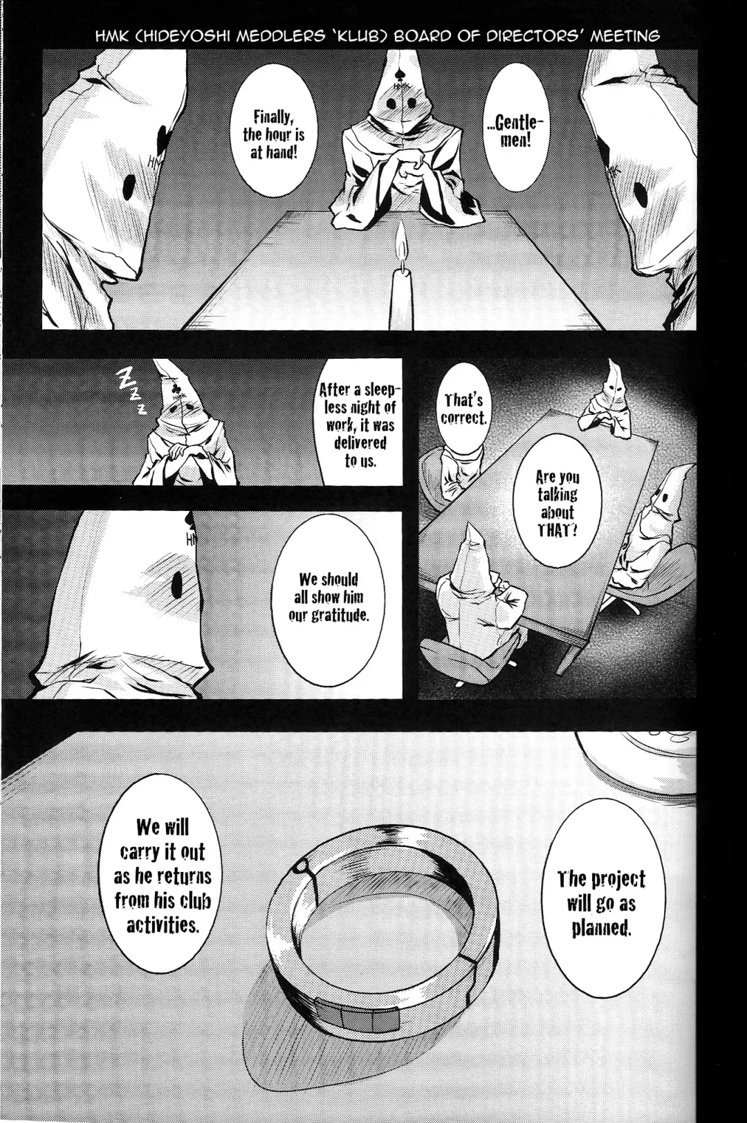 [Shibusawa Hayato] Baka na Hideyoshi to HMK no Inbou | Stupid Hideyoshi and the HMK Conspiracy Fhentai.net - Page 4