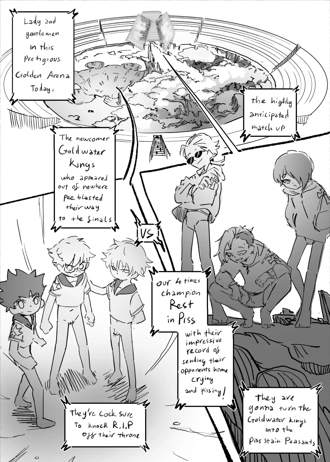 [Kenoru] Piss Battlers Fhentai - Page 1