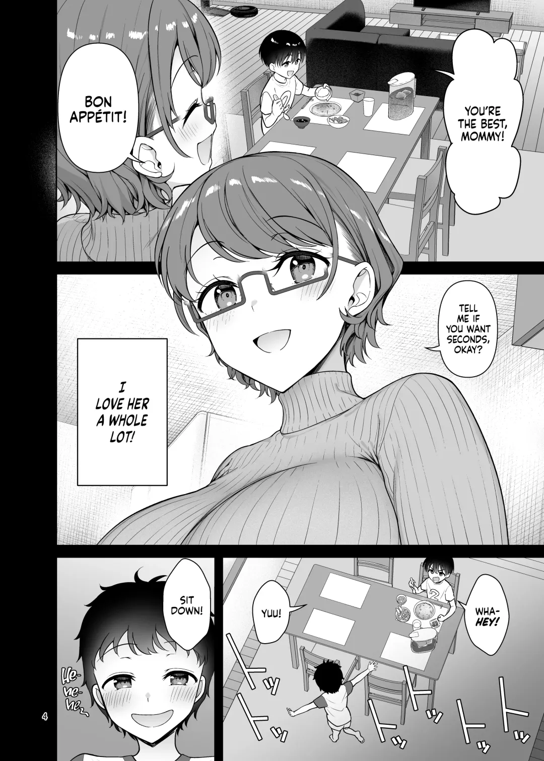 [Asahina Hikage] Boku no Mama wa Otouto no Mae de dake Dosukebe ni Naru | My Mom Turns Into a Slut for My Little Brother, and Him Alone Fhentai - Page 4