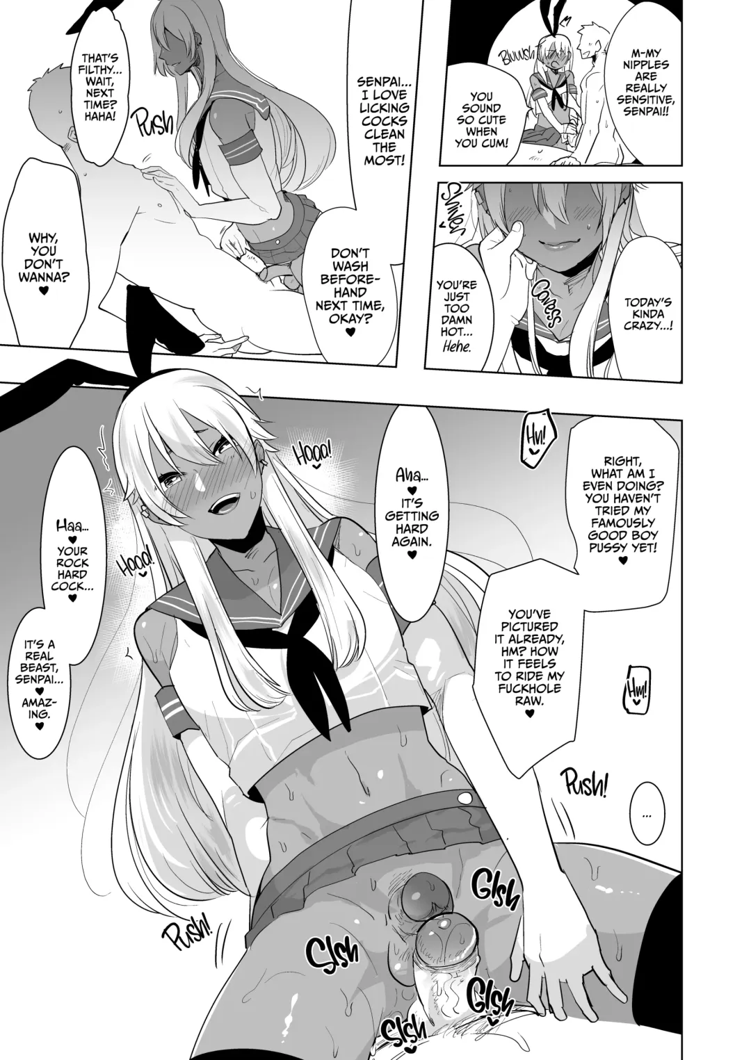 [Aimaitei Umami] Kasshoku Otokonoko DeliHeal no Erohon ~Yattekita Shimakaze-kun wa Daigaku no Charai Kouhai de――?! Hen | Tan Crossdressing Call Boy (decensored) Fhentai - Page 8