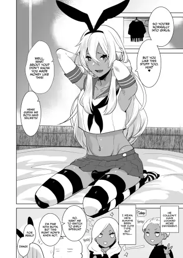 [Aimaitei Umami] Kasshoku Otokonoko DeliHeal no Erohon ~Yattekita Shimakaze-kun wa Daigaku no Charai Kouhai de――?! Hen | Tan Crossdressing Call Boy (decensored) Fhentai - Page 3