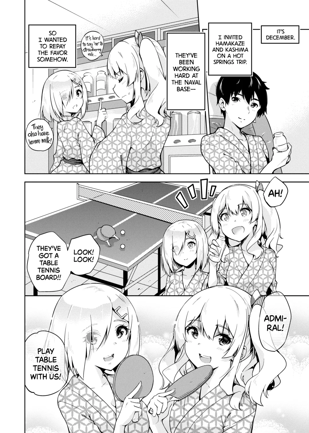 [Sarfata] Onsen Yukata na Kashima-san to Hamakaze-san to. | Hamakaze and Kashima in Hot Springs and Yukata (decensored) Fhentai - Page 3