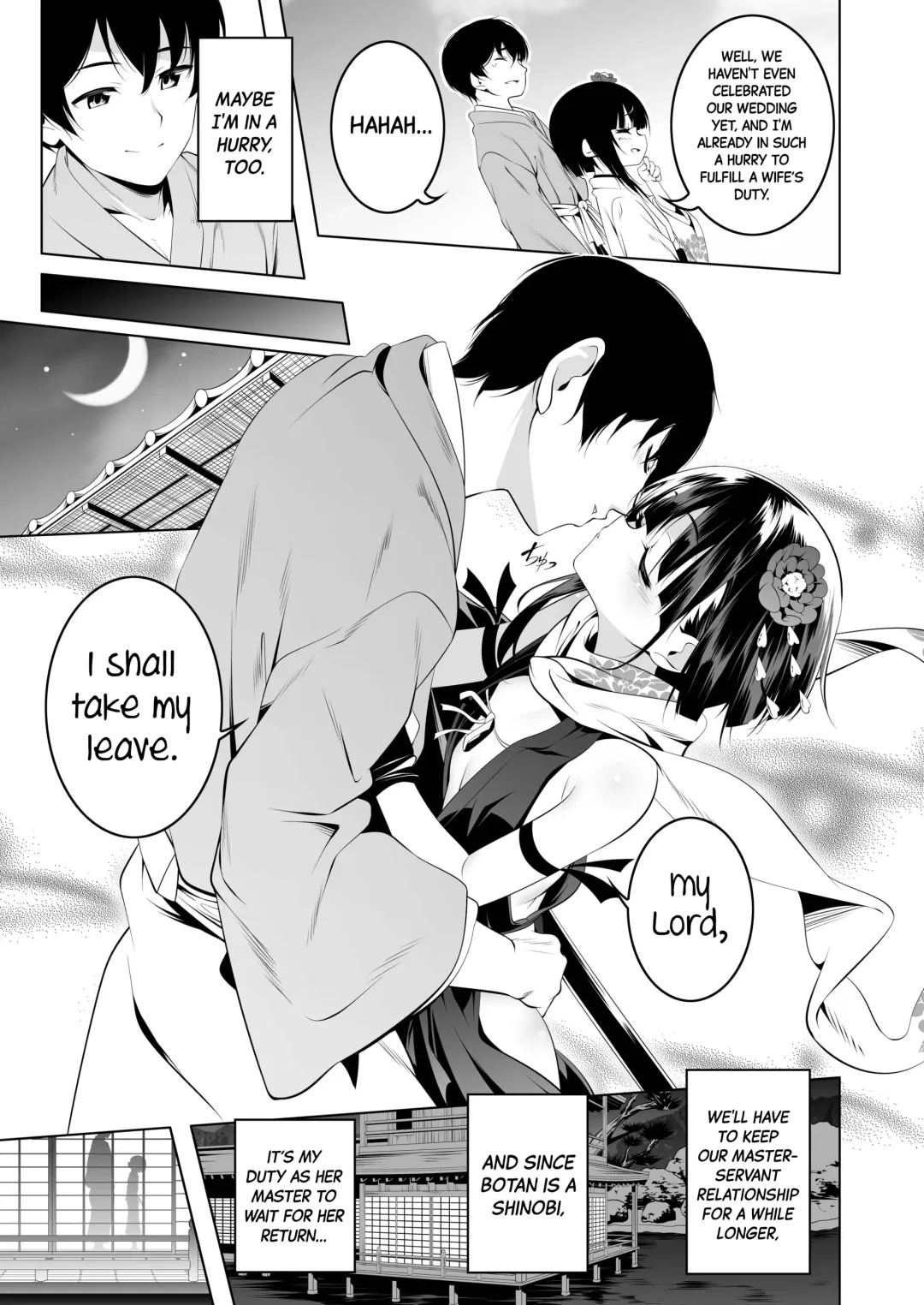 [Tanabe Kyou] Koushoku no Chuugi Kunoichi Botan | Lustfully Loyal Kunoichi Botan Fhentai - Page 12