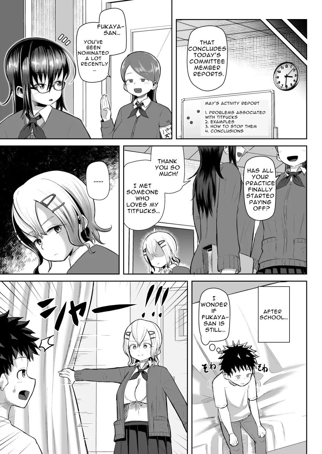 [Tenkomori] Paizuri iin no 2-ri ga boku o toriau!!? | Two Titty Fuck Committee Members Fight Over Me!!? Fhentai - Page 23