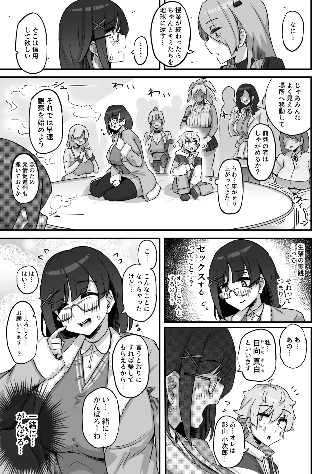 [Yosyo-] Kyou no Jugyou wa, Chikyuujin no Hanshoku Katsudou no Kansatsu desu. - Today's lesson is observation of the breeding activities of earthlings. Fhentai.net - Page 8