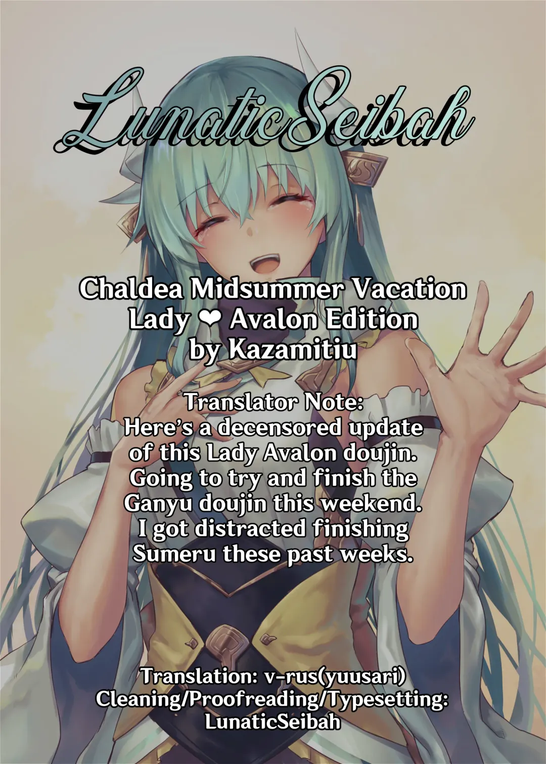 [Kazamitiu] Manatsu no Chaldea Summer Vacation Lady Avalon Hen | Chaldea Midsummer Vacation Lady - Avalon Edition (decensored) Fhentai - Page 35