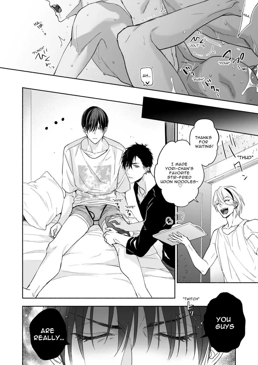 [Nabara Shouko] Tachi to Neko Docchi ga Ii no? ~Tsuyudaku Ecchi na Mitsudomoe~ | Top or Bottom? ~Sweaty 3-Way Sex~ Fhentai - Page 48