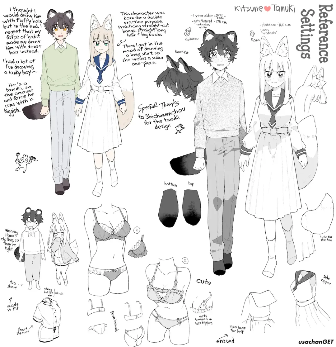 [Usachanget] Otoko ga Uke - Kitsune-chan X Tanuki-kun | ♂ ga uke. Kitsune-chan × tanuki-kun Fhentai - Page 83