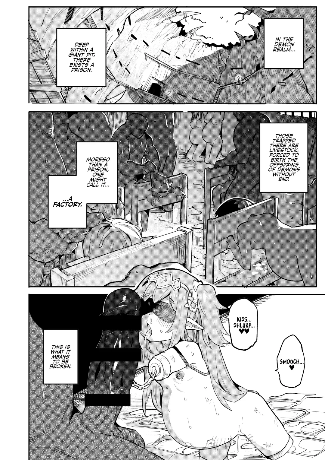 [Henrybird - Yanagihara Mitsuki] Seirei Rougoku Nyehiru ~Choukyou Zumi no Osanai Shikyuu ni Kizamareru Koufuku Bunsho~ | Enslaved Nymph Nyehil - The Tale of a Broken Sow Whose Immature Womb Was Trained To Submit Fhentai - Page 24