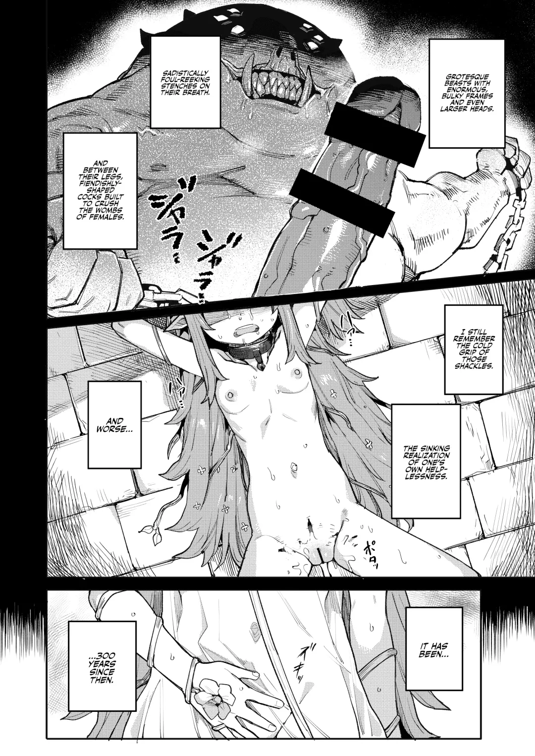 [Henrybird - Yanagihara Mitsuki] Seirei Rougoku Nyehiru ~Choukyou Zumi no Osanai Shikyuu ni Kizamareru Koufuku Bunsho~ | Enslaved Nymph Nyehil - The Tale of a Broken Sow Whose Immature Womb Was Trained To Submit Fhentai - Page 4