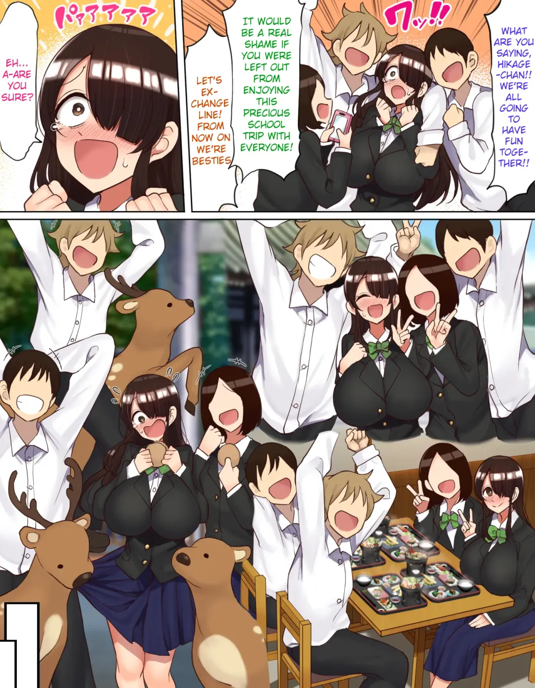 [Motsuaki] Shuugaku Ryokou de YouCha to Onaji Group ni Nacchatta Mekakure InCha-chan | Gloomy-chan Ended Up in a Lively Group on the School Trip Fhentai - Page 3