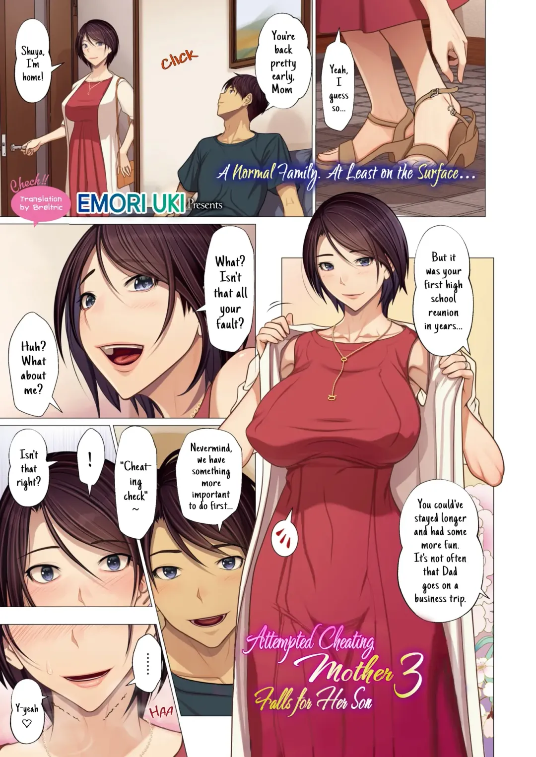 [Emori Uki] Uwaki Misui Haha wa Musuko ni Ochiru Ch. 3 | Attempted Cheating Mother Falls For Her Son 3 Fhentai - Page 1