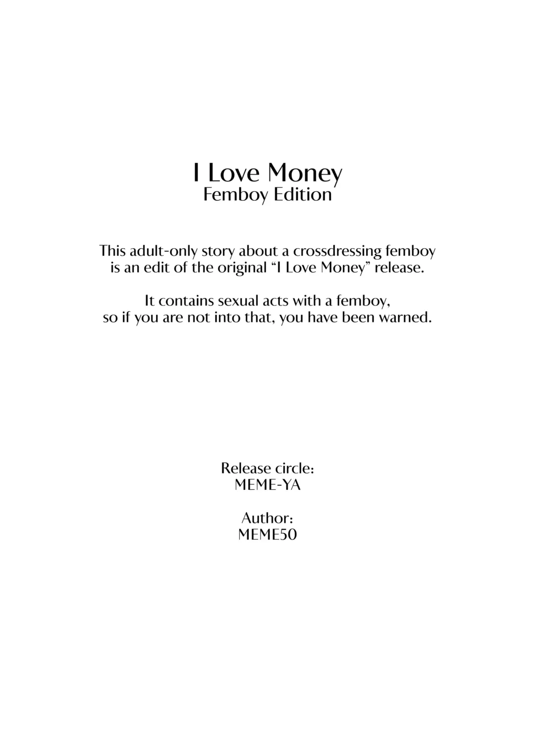 [Meme50] I Love Money - Femboy Edition Fhentai - Page 3
