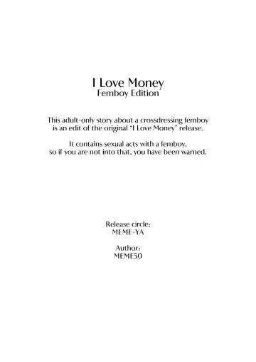[Meme50] I Love Money - Femboy Edition Fhentai - Page 3