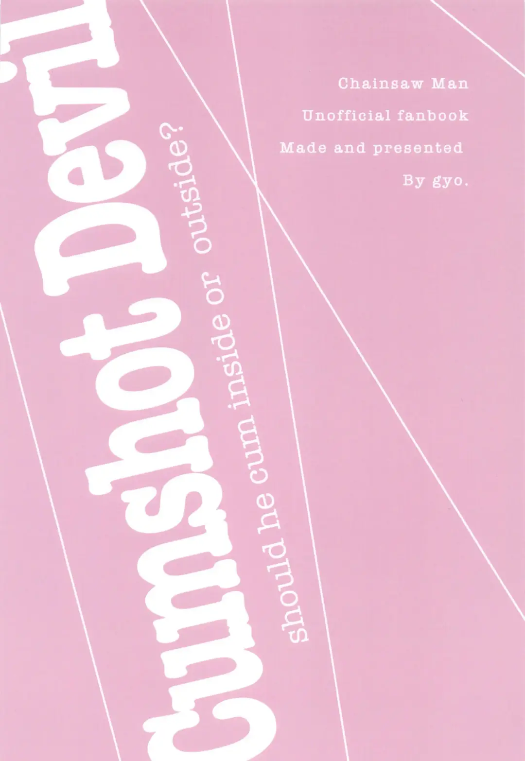 [Gyo] Shasei no Akuma,  Soto kara Dasuka? Naka kara Dasuka? - Cumshot Devil, should he cum inside or outside? Fhentai - Page 38