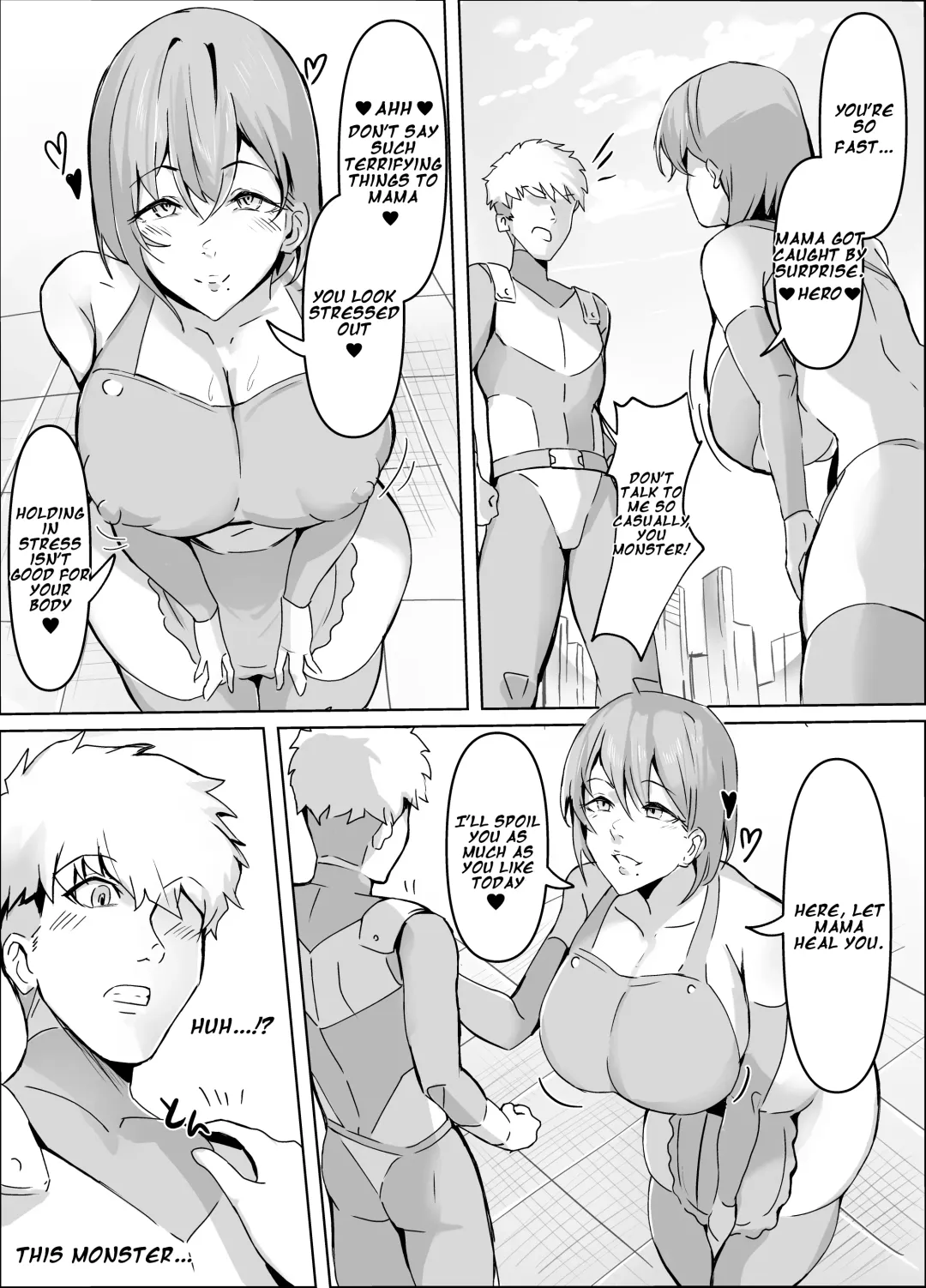 [Tikubin] Sakusei Mama Kaijin | Squeezing Monster Mama Fhentai.net - Page 4