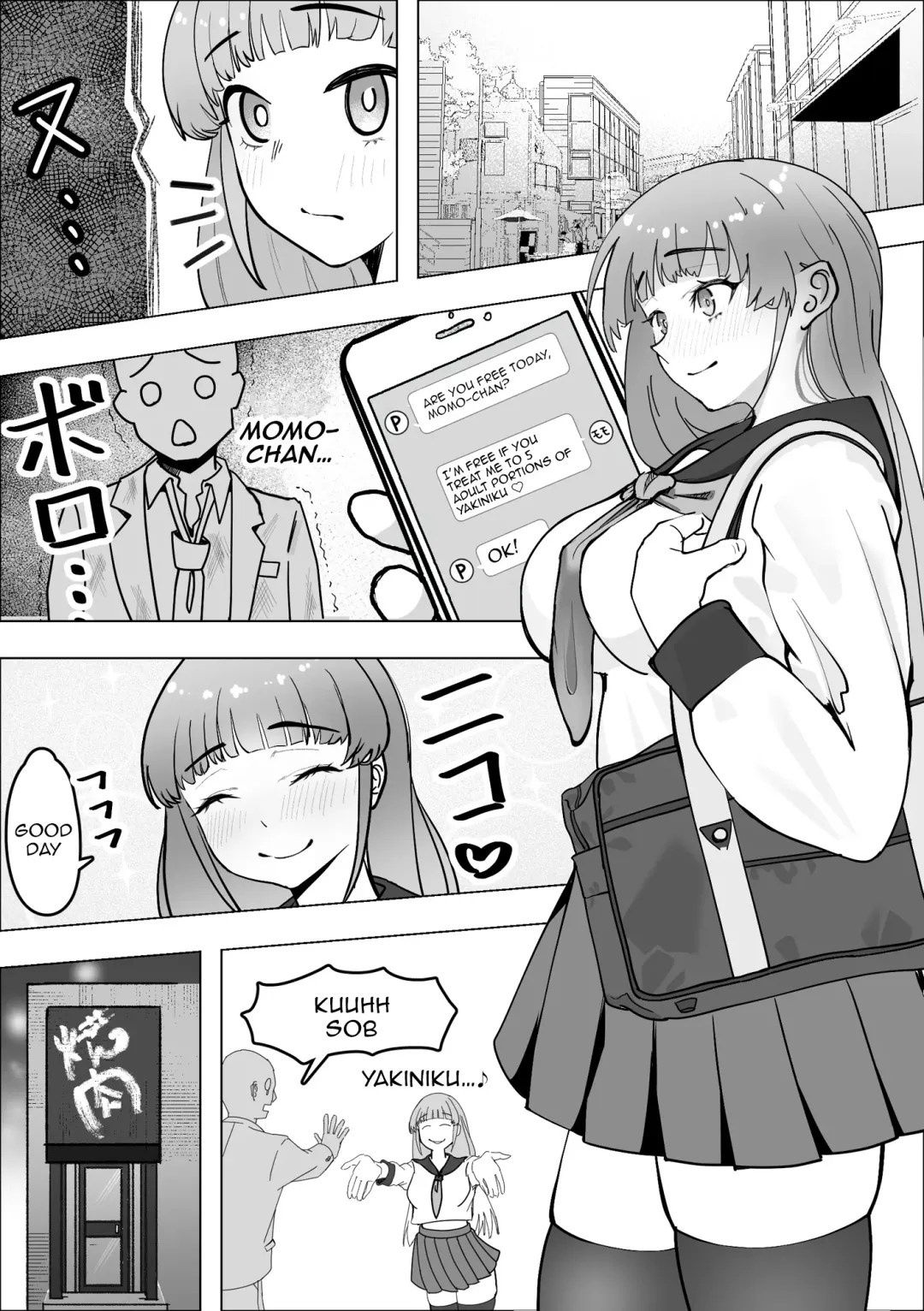 Tabe Gal -Muchimuchi Tennen Gal wa Papakatsu Shimasu- | Tabe Girl -A Chubby Airheaded Girl Becomes a Sugar Baby- Fhentai - Page 4