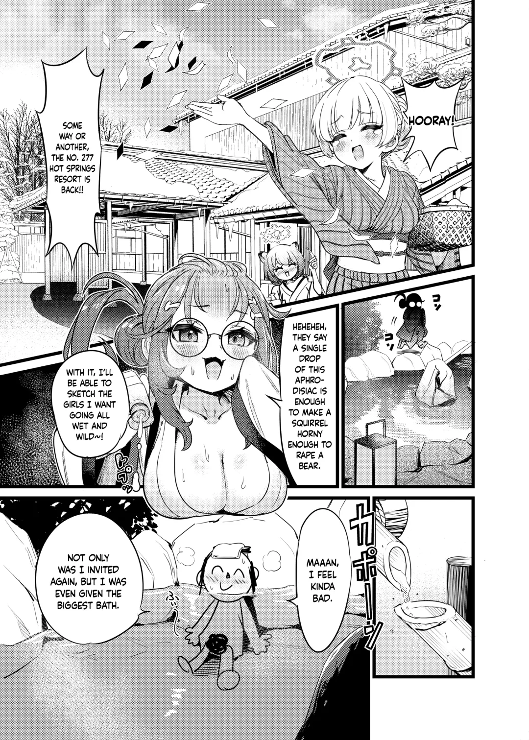 [Pizzasi] Yukemuri Biyaku Jiken!! Tatakae!! SEX Avengers!! | The Hot Springs Aphrodisiac Incident! Fight on, SEX Avengers!! Fhentai - Page 2