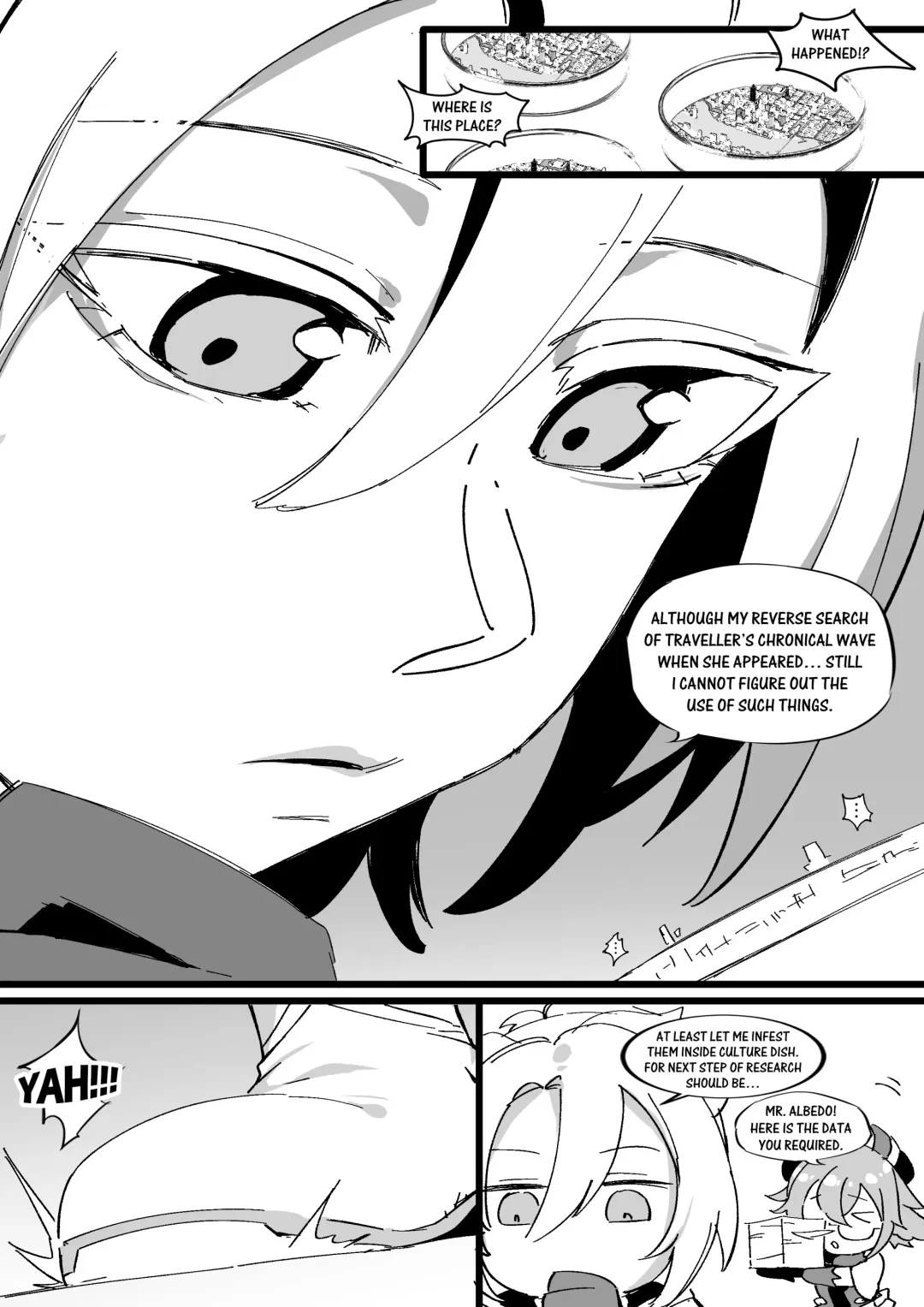 [Kazan No You] Albedo & Sucrose's Isekai Observation Research Report Fhentai - Page 3