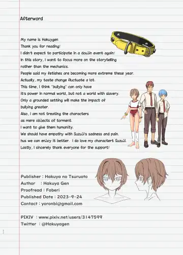 [Hakuyagen] Shared Class Toy: The Daily Physical Punishments of Suzuji Fhentai - Page 52