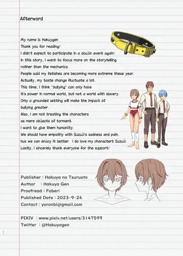[Hakuyagen] Shared Class Toy: The Daily Physical Punishments of Suzuji Fhentai.net - Page 52