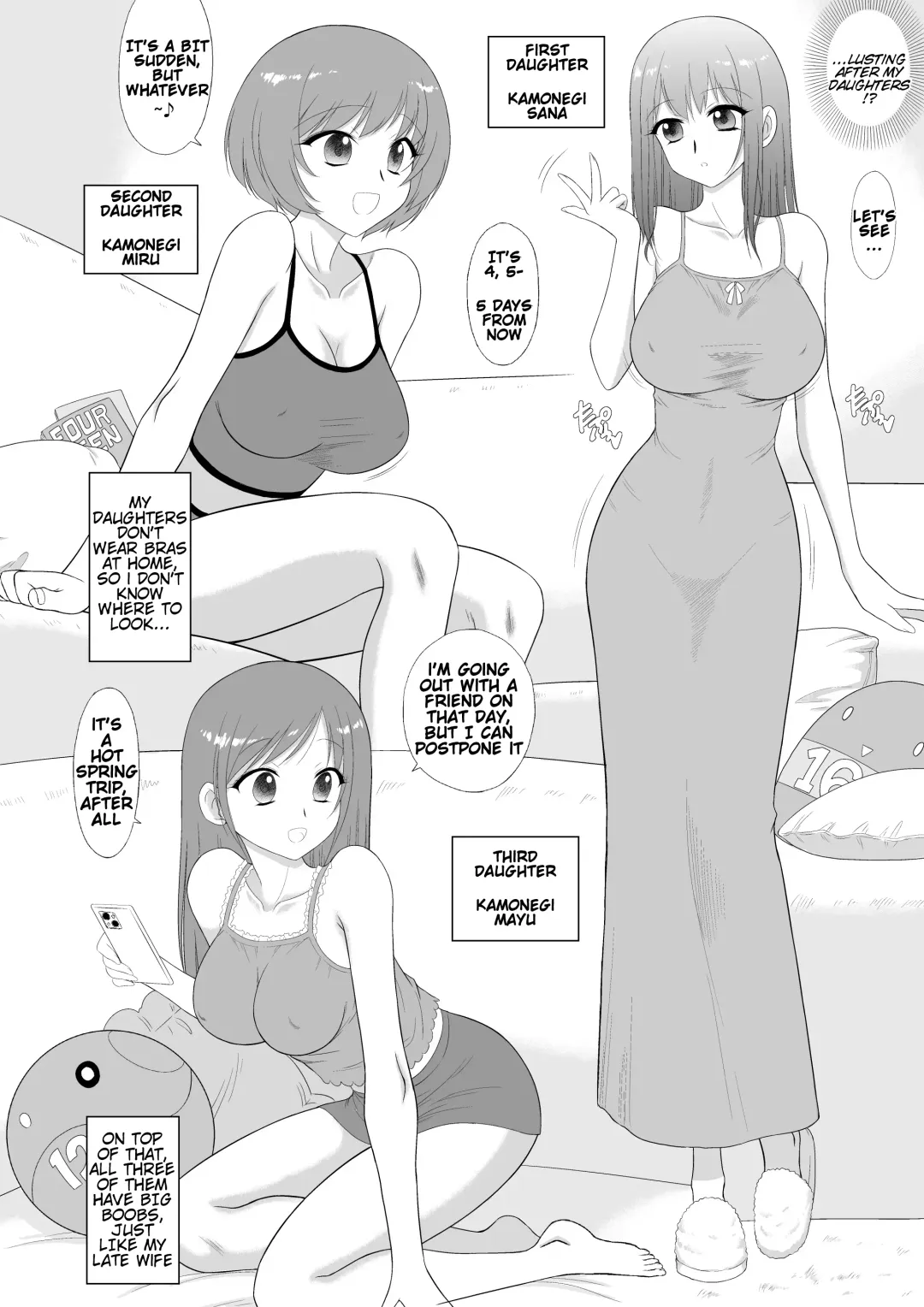 [Kuroinu Juu] Bijin Sanshimai to Chichioya to Oji ga Konyoku Onsen ni Ikimashita. Fhentai - Page 5