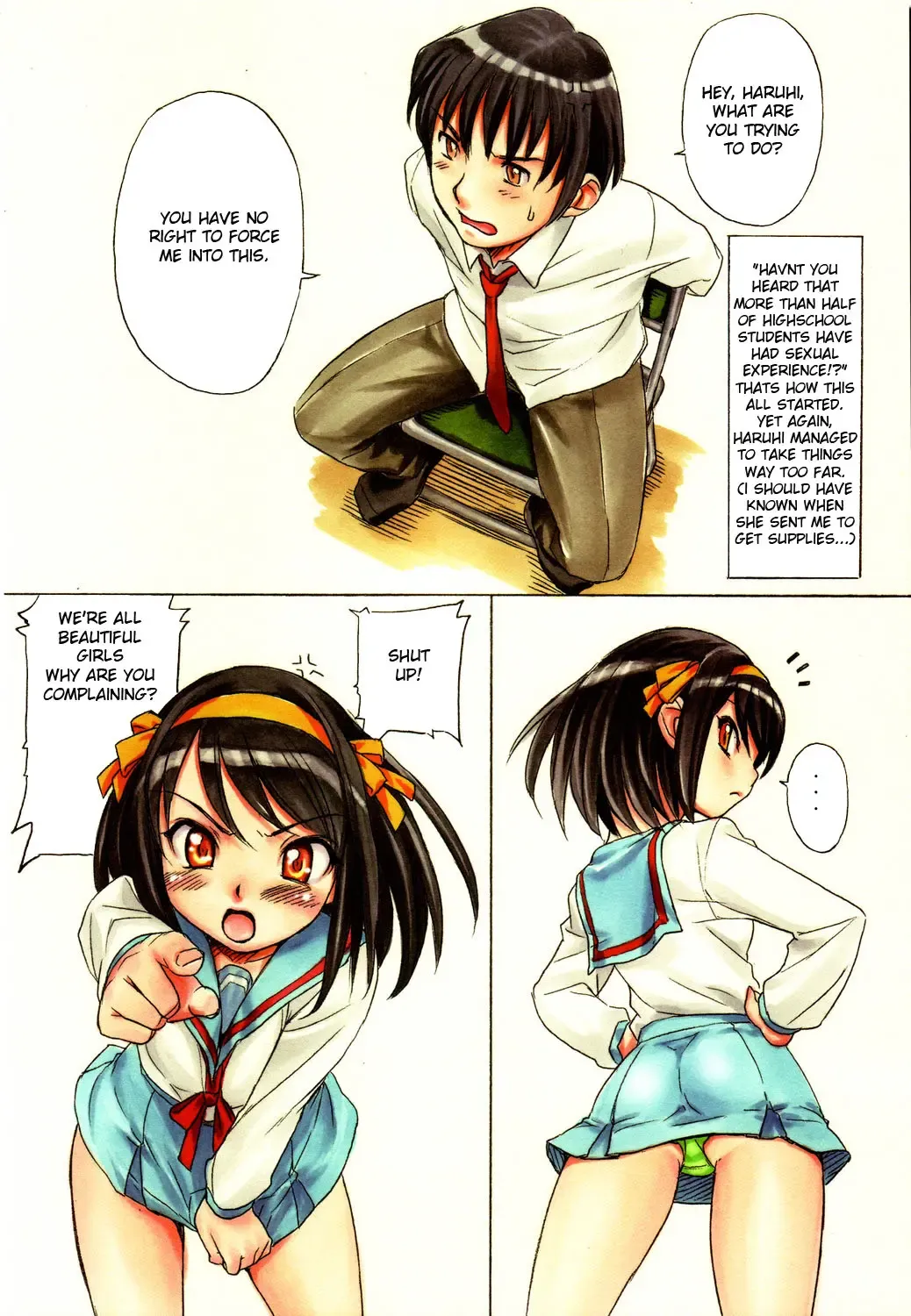 [Nishitsuki Tsutomu] Suzumiya Haruhi no Nisemono | Drawing Lots (decensored) Fhentai - Page 3
