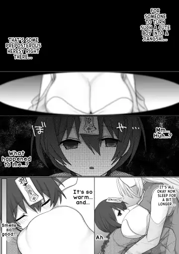 [Ashitaba Mofu] Kyuunyuu Kyonshii wa Kyou mo Doushi ni Ikasareru | The Taoist Monk Cumtinues to keep the Milk-sucking Jiangshi Alive Fhentai - Page 4